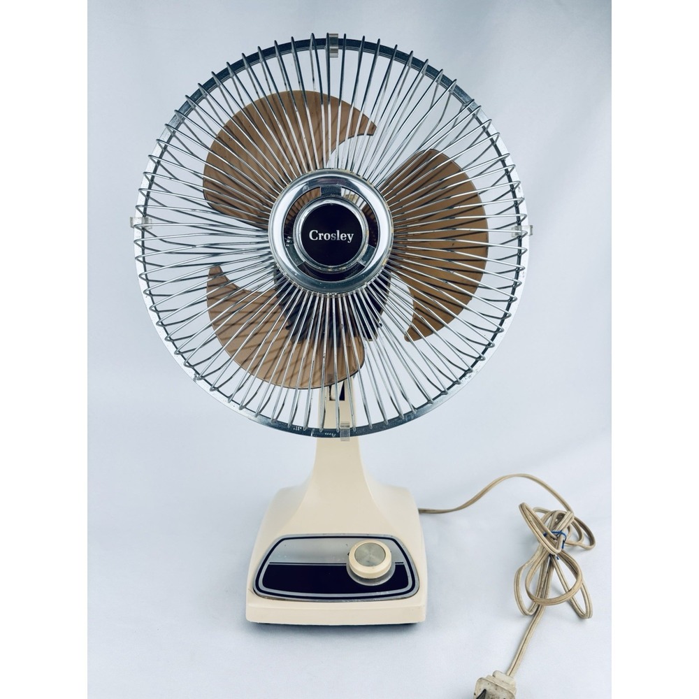 Vintage Crosley Table Fan 2 Speed Amber Blade  Type 9 Tested - Video - Read